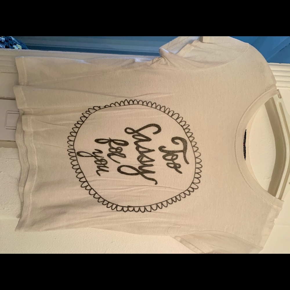 New Brandy Melville “too sassy for you” crop top